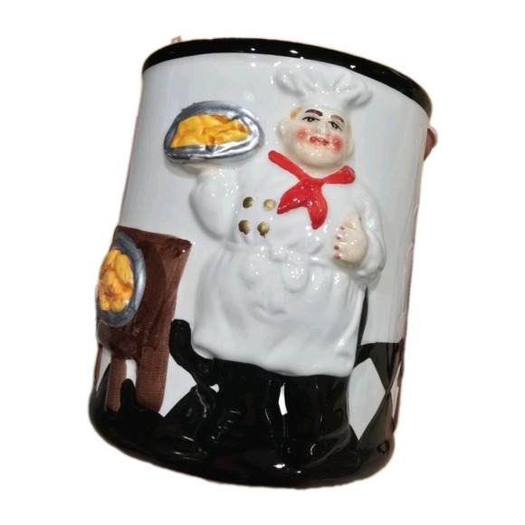 Set Of 2 3D Italian Chef Mug Set CMC Ceramic Pasta Kitchen Novelty Cup - Picture 6 of 7